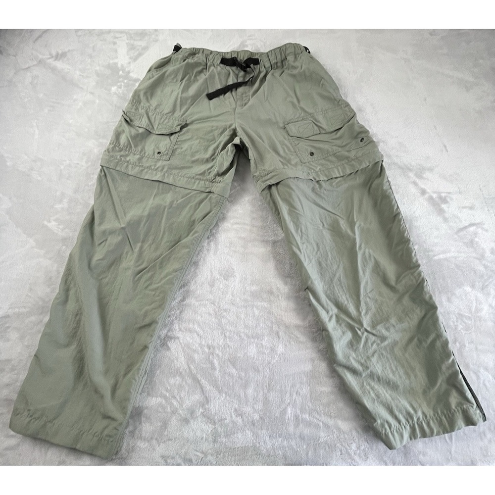 REI Convertible Pants Women XL Green Cargo Hiking Outdoor Zip Off Excellent